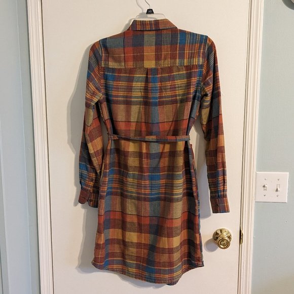 Toad&Co Re-Form Flannel Shirt Dress, XS - Picture 6 of 11